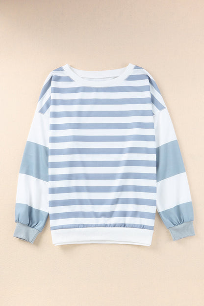 Elina Striped Pullover Sweatshirt