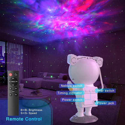 Star Projector Galaxy Night Light - Astronaut Space Buddy Projector With Remote