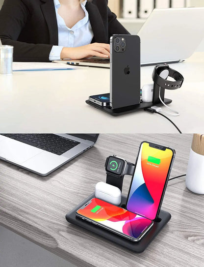 4 in 1 Wireless Charger for Apple iPhone, Watch, and AirPods