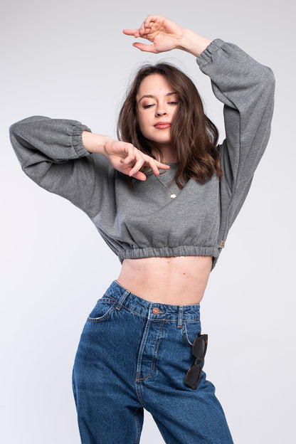 Fresh Crop Top Sweatshirt